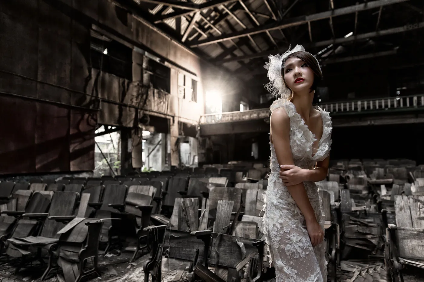 Styled Shoot In An Abandoned Cinema. Wee Heong Photography. theweddingnotebook.com