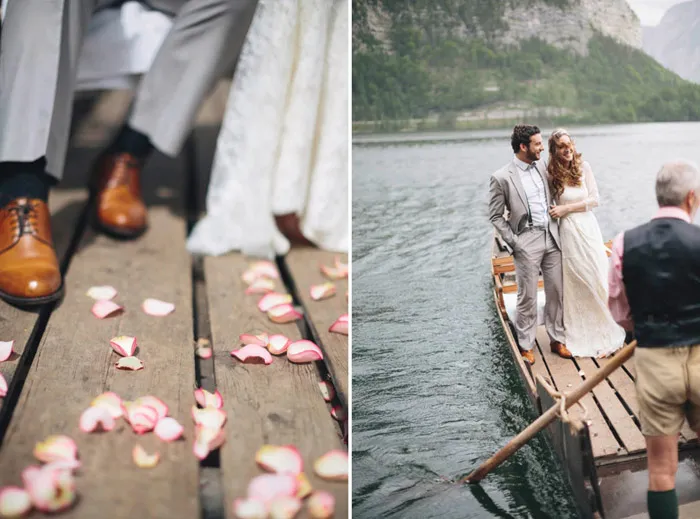 Bridal portraits in Hallstatt. Photography by Thomas Steibl. theweddingnotebook.com