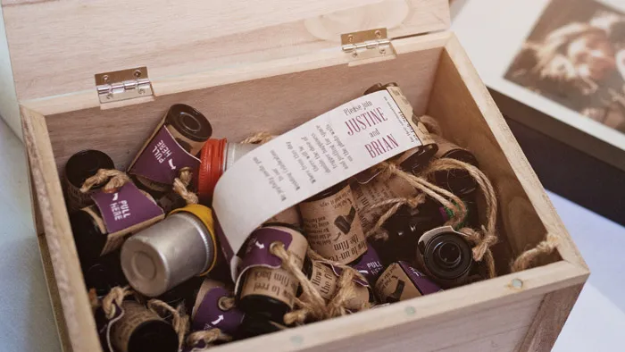 Interesting wedding invitations. Photo by thegaleria. theweddingnotebook.com