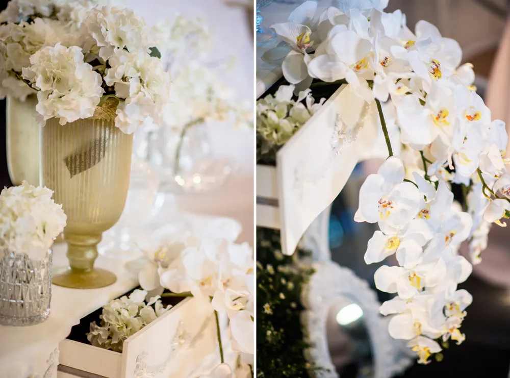 Hilton Kuala Lumpur white and gold glam. theweddingnotebook.com